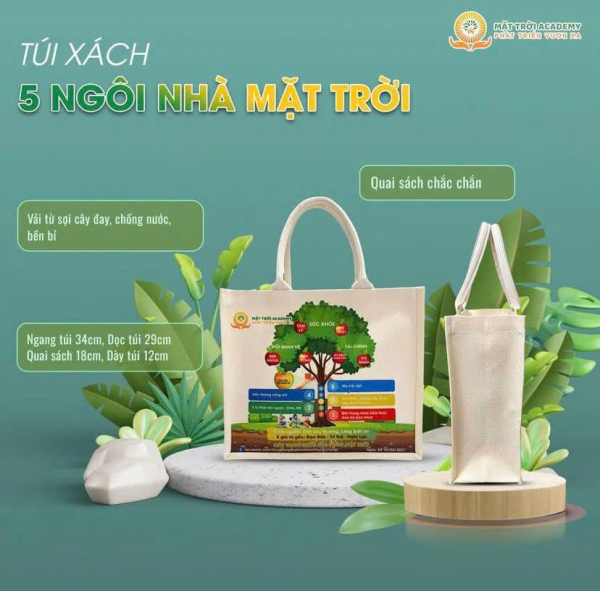Túi xách vải 5 ngôi nhà